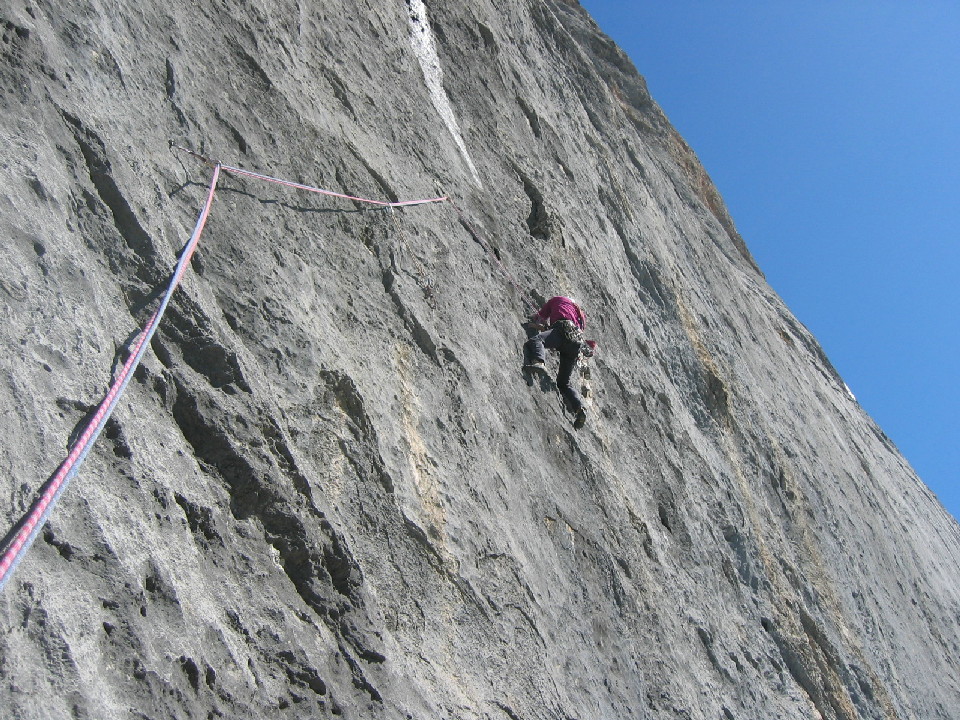 Legacy traversée en 7b sur réglettes