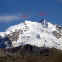 La Nordend 4609 m e la Punta Dufour 4633 m.