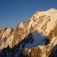 Il versante Est del Monte Bianco 4808 m, durante la salita al Col du Diable 3955 m.