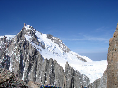 Il Mont Maudit 4465 m  versante Nord, dalla Pointe Chaubert 4074 m.