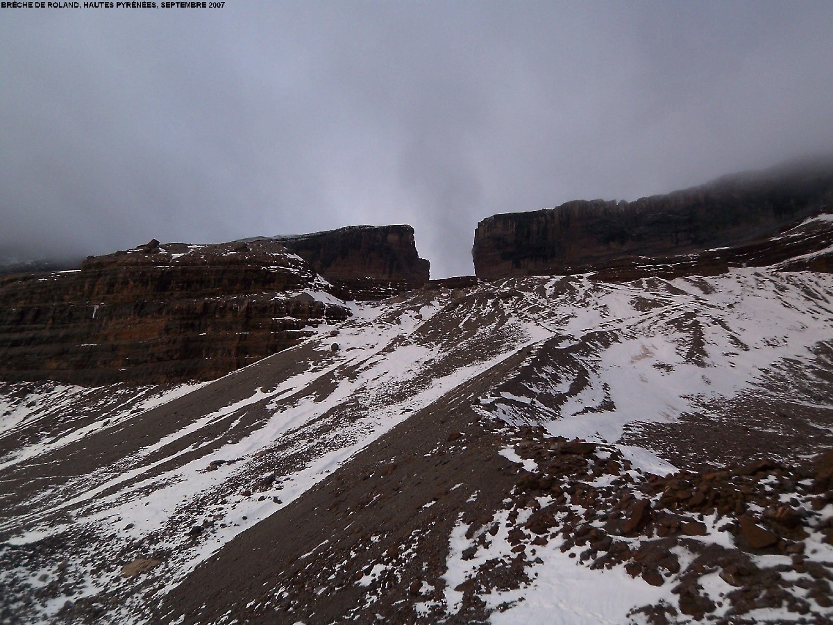 Brèche de Roland de retour du Mont Perdu