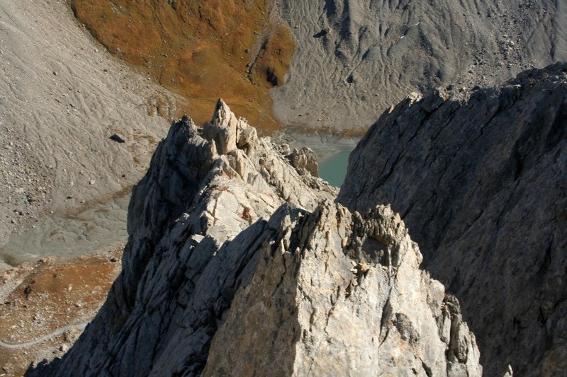 Aiguille de la Vanoise - arête E : passage des rasoirs