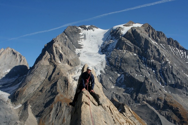 Aiguille de la Vanoise - à califourchon dans la partie centrale