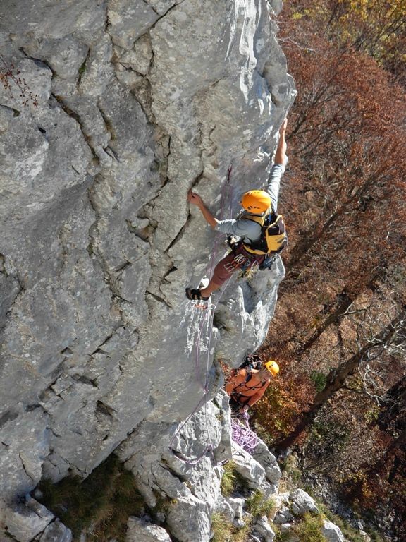 Pointe de Dran - Sapeyrlipopette - dans les premières longueurs