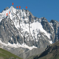 Montagne des Agneaux: Itinéraires de la face NW