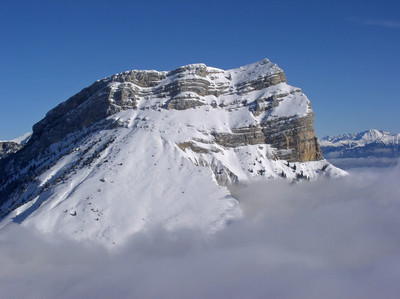 En montant, vu sur la dent de Crolles