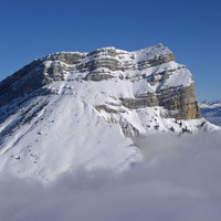 En montant, vu sur la dent de Crolles