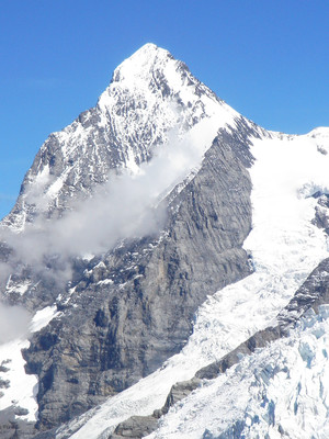 Eiger vu de Silberhornhutte Eiger vu de Silberhornhutte