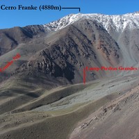 Le Cerro Franke vu du Cerro San Bernardo