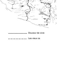 Situation de la voie "les vieux os" au Mont Peney
