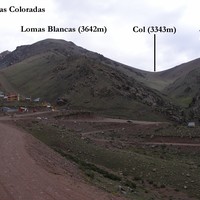 Lomas Blancas depuis la station de ski de Vallecitos