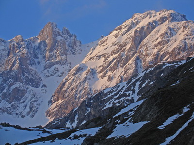 Le Galibier et le couloir de la Clapière