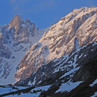 Le Galibier et le couloir de la Clapière