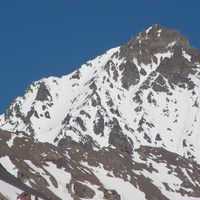 Zoom sur la face N du Pico Bonito (Tres Gemelos) en aout 2007