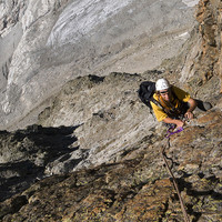 Alex dans Les Chamois Volants (Aiguille Rouge du Triolet)