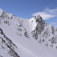 Tête du Derant  ou la véritable Pointe Ronde - Le départ de la combe N de pointe Ronde - la Veudale