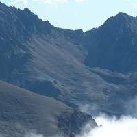 Le col du Portillo Argentino coté E, vu du Cerro Punta Negra