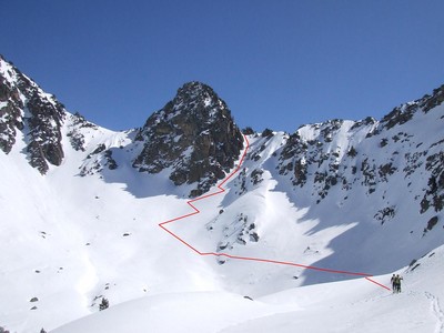 cirque avant montée à la crête de la Pègue face nord cirque avant montée à la crête de la Pègue face nord