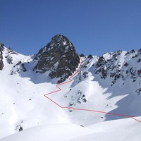 cirque avant montée à la crête de la Pègue face nord