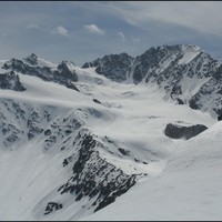 Col des Fonds - vue sur le massif de Peclet