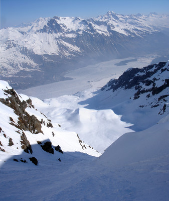 Il canale N di S4 sostenuto al Piz da la Margna 3159 m.