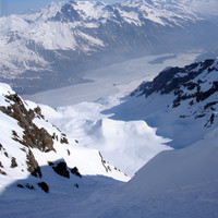 Il canale N di S4 sostenuto al Piz da la Margna 3159 m.