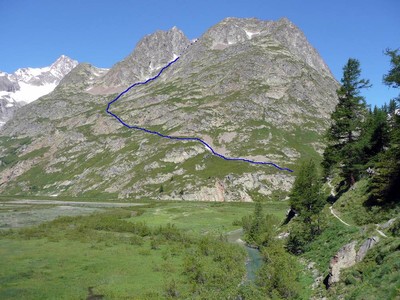 itinéraire depuis le Lac Combal