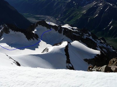 itinéraire sur le glacier itinéraire sur le glacier