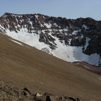 Cerro Colorado and its SE glacier in January 2007 (Cordon del Plata)