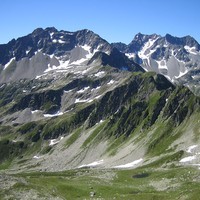 Faces N du Grand Miceau, du Pic du Frêne et du Grand Crozet