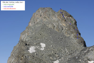 Tête des Toillies, arête SW Tête des Toillies, arête SW