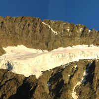Roche de la Muzelle - vue générale depuis le lac de la Muzelle