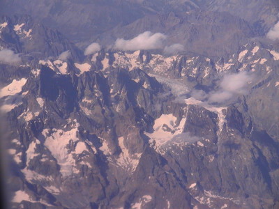Barre des Ecrins vue d'avion Barre des Ecrins vue d'avion