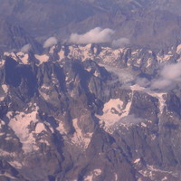 Barre des Ecrins vue d'avion