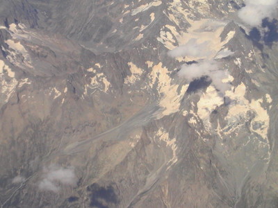 Morraine de Bonnepierre prise d'avion Morraine de Bonnepierre prise d'avion