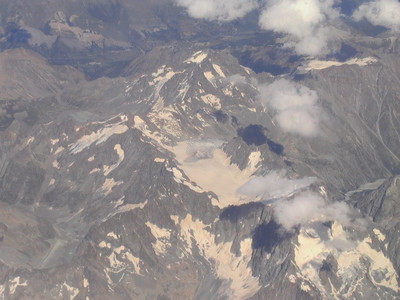 Glacier Blanc et Dome pris d'avion Glacier Blanc et Dome pris d'avion