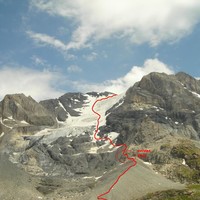 Grande Casse : attaque des grands couloirs (été 2008)