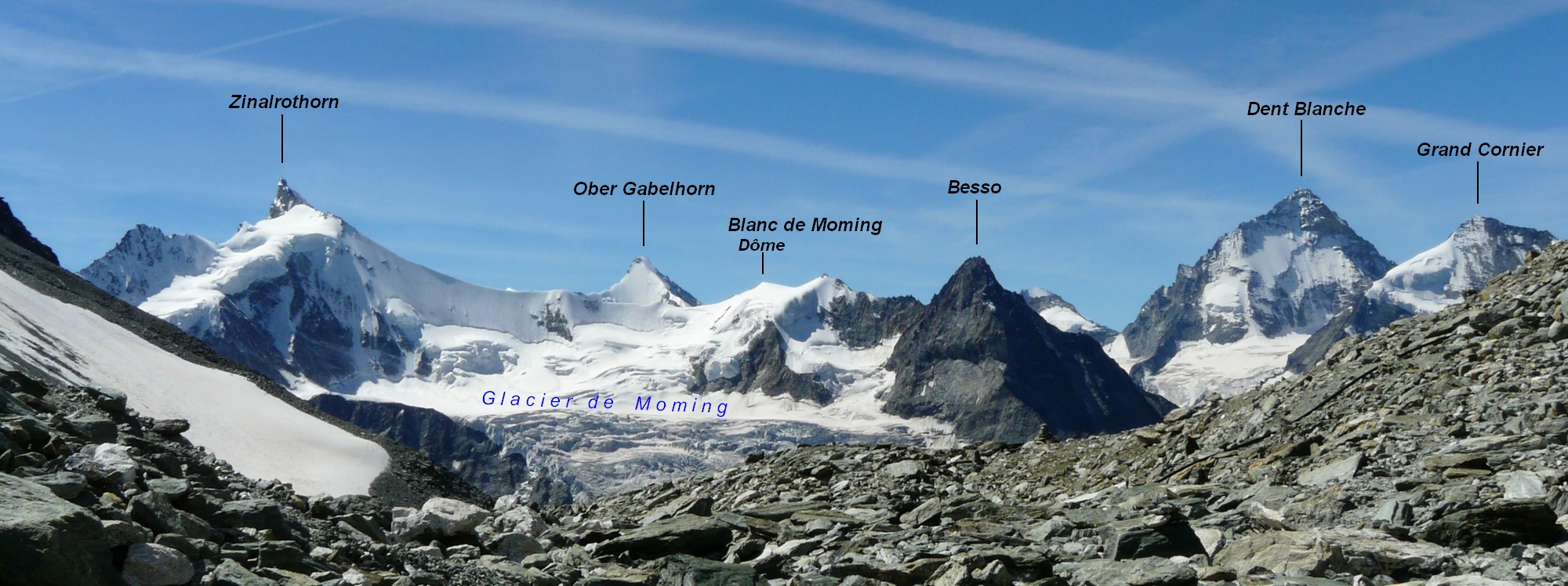 Sommets De La Vall e De Zinal Camptocamp