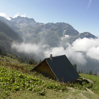 Refuge de la Perrière avec le paysage