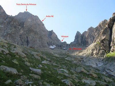 Trois Dents du Pelvoux: arête NE Trois Dents du Pelvoux: arête NE