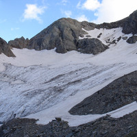 La Vedretta del Lupo presso il bivacco Corti 2509 m.