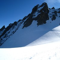  Au sommet d'hiver du Rimpfischhorn, vue sur le sommet principal, là haut !