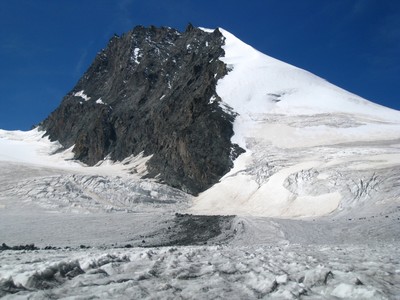 Le Rimpfischhorn depuis l'Allalingletscher