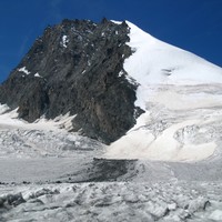 Le Rimpfischhorn depuis l'Allalingletscher