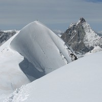 Arête du Breithorn avec Cervin en fond