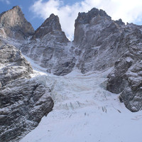 Couloir N du Coup de Sabre vu du bivouac