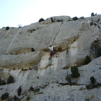 Pierre dans un 6a ... au taquet :-)