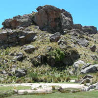 Le secteur "Lengua de suegra" vu du camping de Rio los Sauces