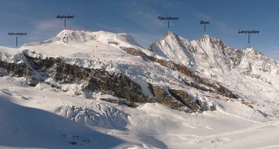 Alphubel - voie normale depuis Längflue