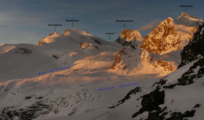 La vue depuis la Britanniahütte